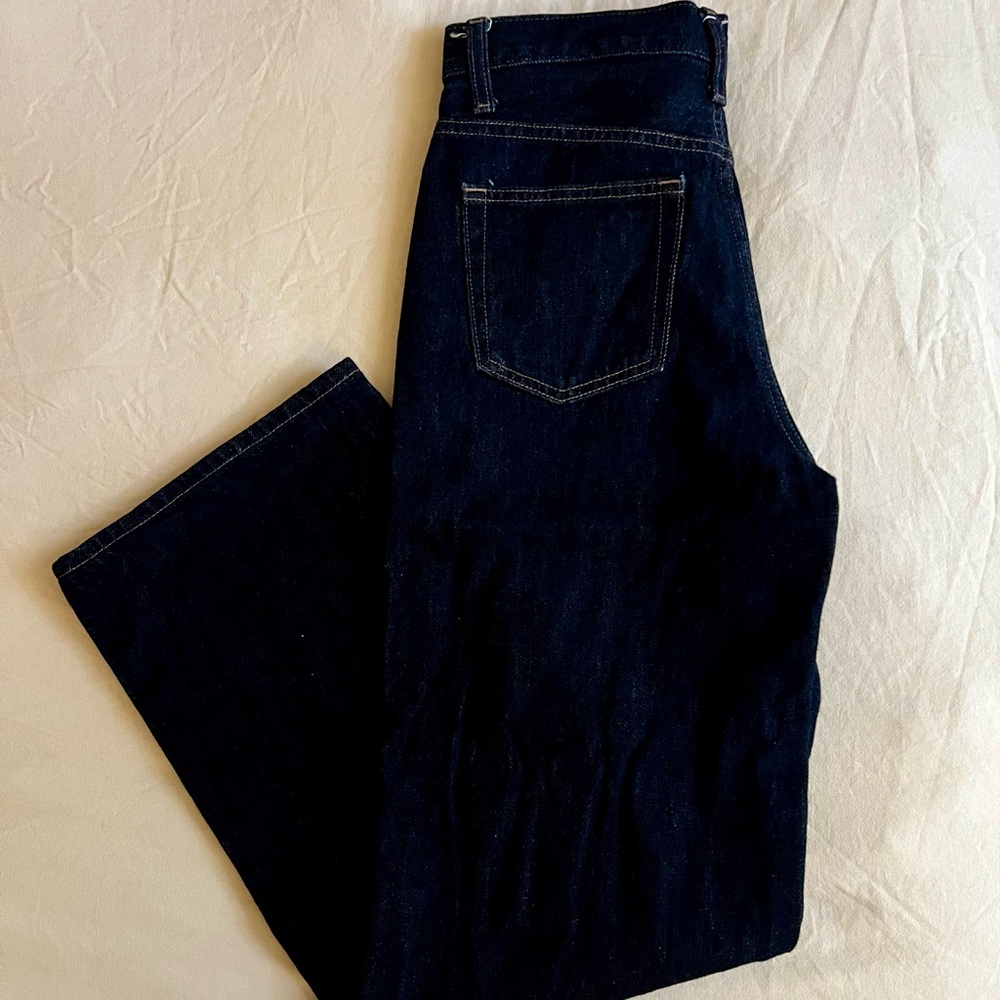 Uniqlo Dark Blue Wide Straight Jeans